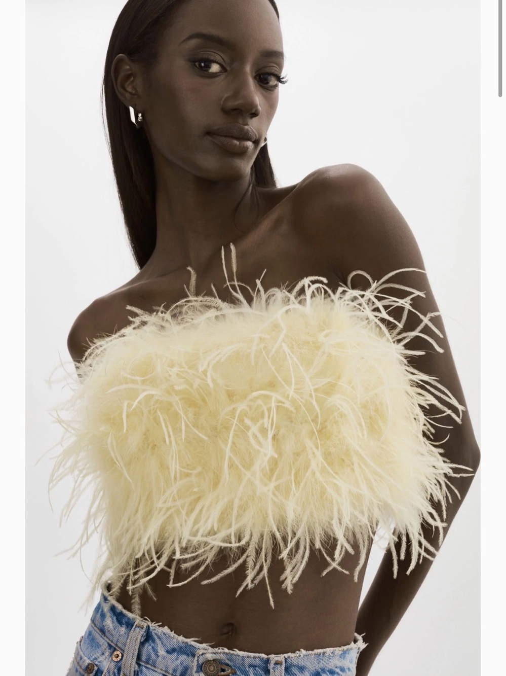 Lamarque • Zaina Buttermilk Feather Top